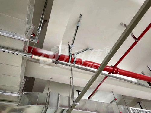 电缆桥架抗震支架想现场安装展示图